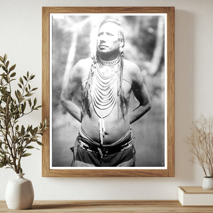 Historic [American Indian] Chief Stabbed-By-Mistake Print, Vintage Art
