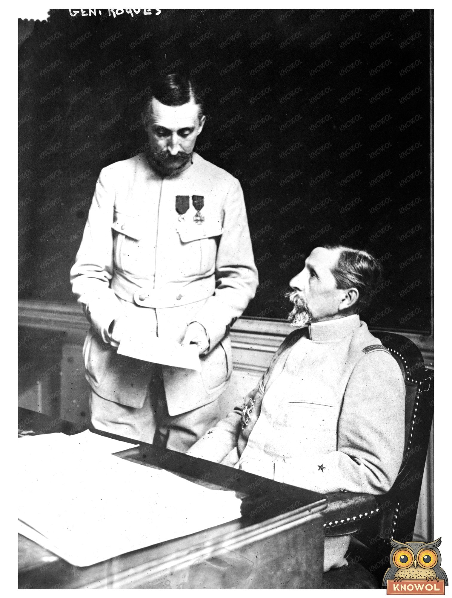 Historic Gen. Roques Print, Vintage Art