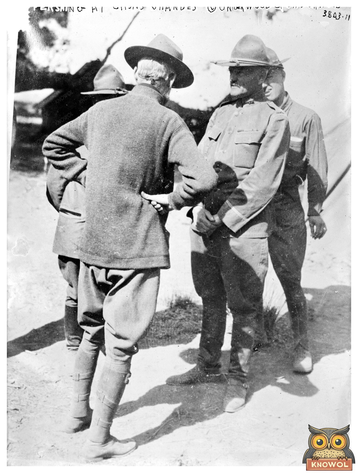 Historic Pershing at Casas Grandes Print, Vintage Art
