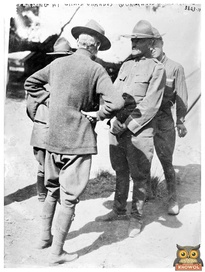 Historic Pershing at Casas Grandes Print, Vintage Art