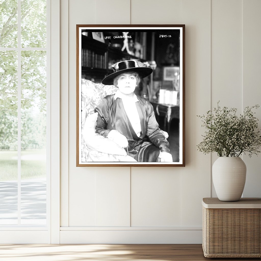 Historic Lady Colebrooke Print, Vintage Art