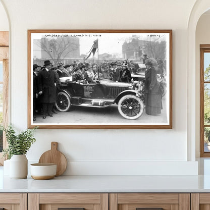 Golden Flyer Takes Flight from New York, 1916