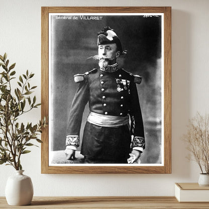 Historic General de Villaret Print, Vintage Art
