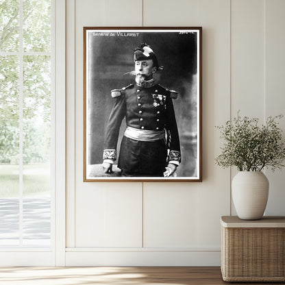Historic General de Villaret Print, Vintage Art
