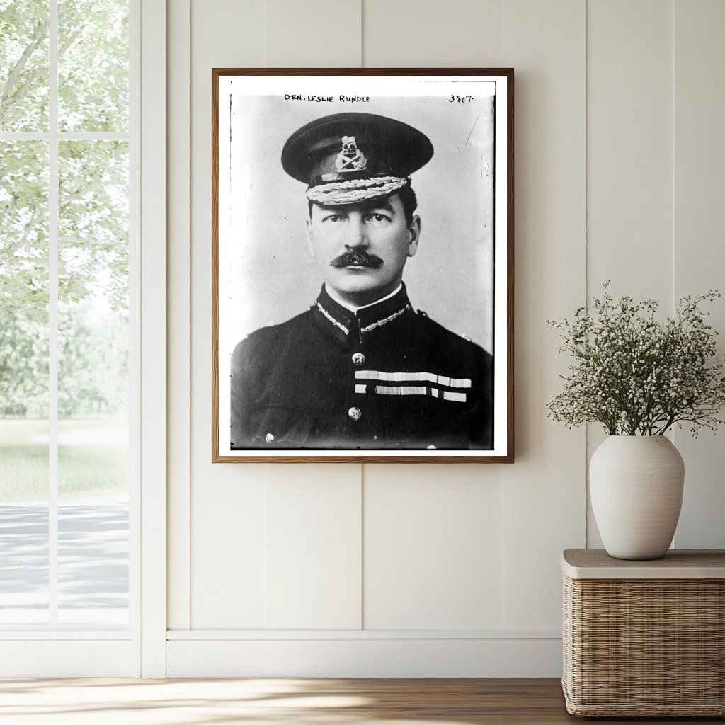 Historic Gen. Leslie Rundle Print, Vintage Art