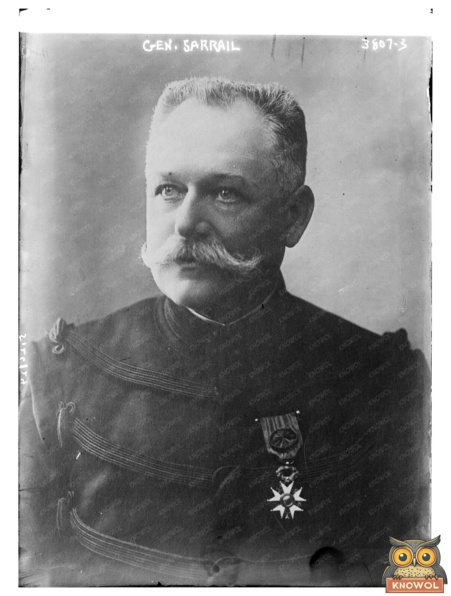 Historic Gen. Sarrail Print, Vintage Art