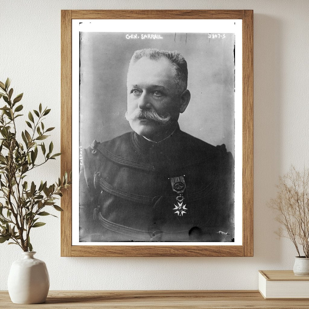 Historic Gen. Sarrail Print, Vintage Art