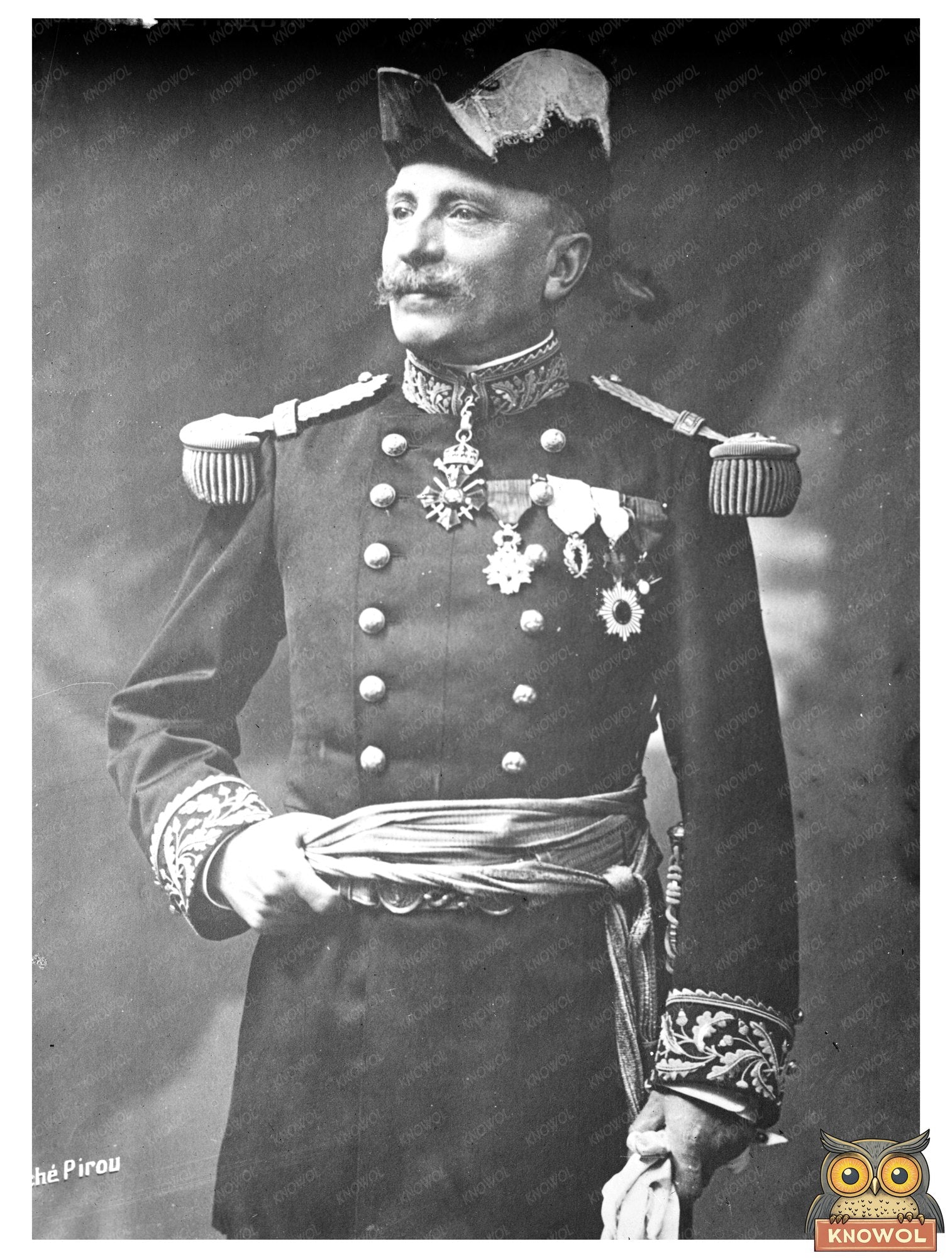 Historic Gen. De Maud ' Huy Print, Vintage Art