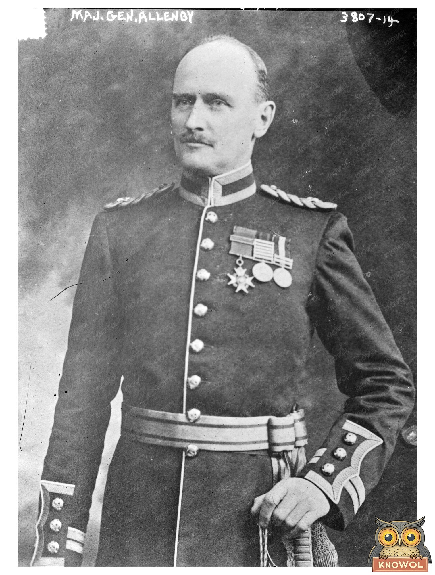 Historic Maj. Gen. Allenby Print, Vintage Art