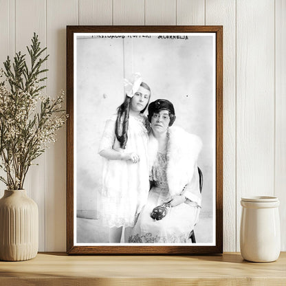 Elegant 1916 Portrait of Mrs. George Ruppert & Cornelia