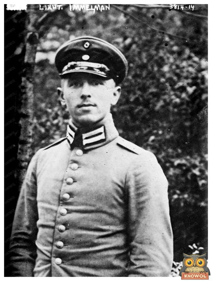 Historic Lieut. Immelman Print, Vintage Art