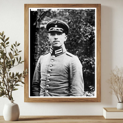Historic Lieut. Immelman Print, Vintage Art