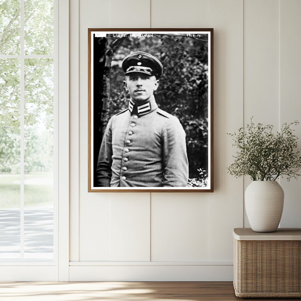 Historic Lieut. Immelman Print, Vintage Art
