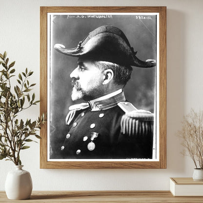 Historic Adm. A.G. Winterhalter Print, Vintage Art