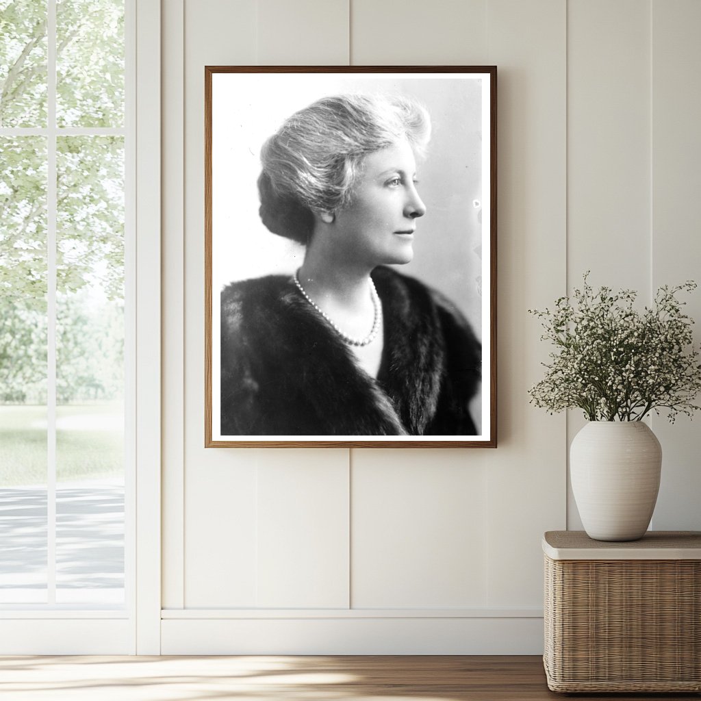 Historic Mrs. Aug. Belmont Print, Vintage Art