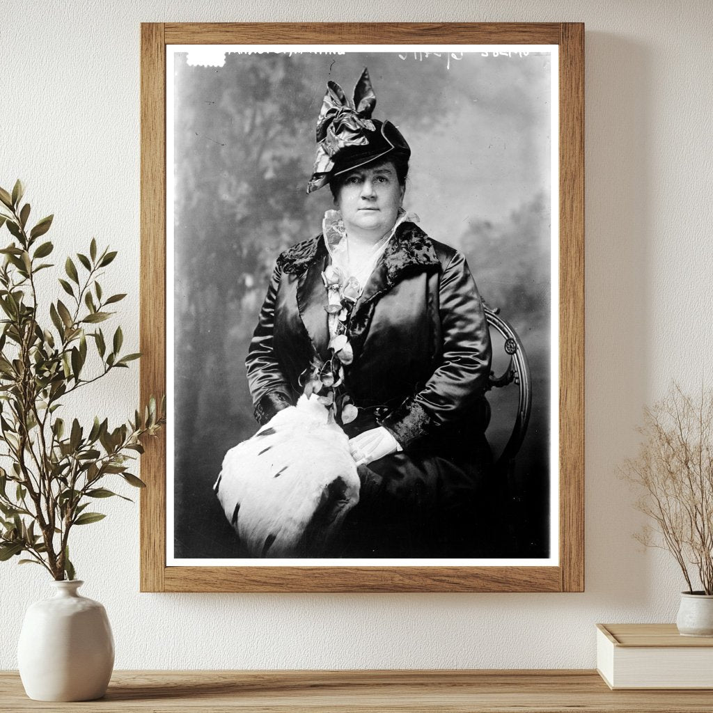 Historic Mrs. J.C. Martine Print, Vintage Art