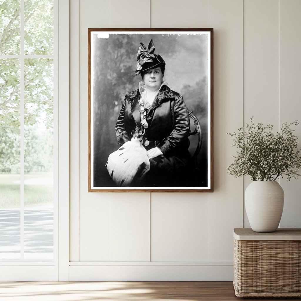 Historic Mrs. J.C. Martine Print, Vintage Art