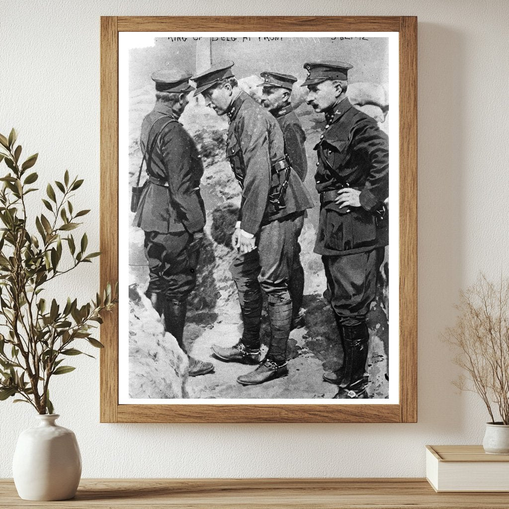 Historic King of Belg. [ie.e, Belgium] at front Print, Vintage Art
