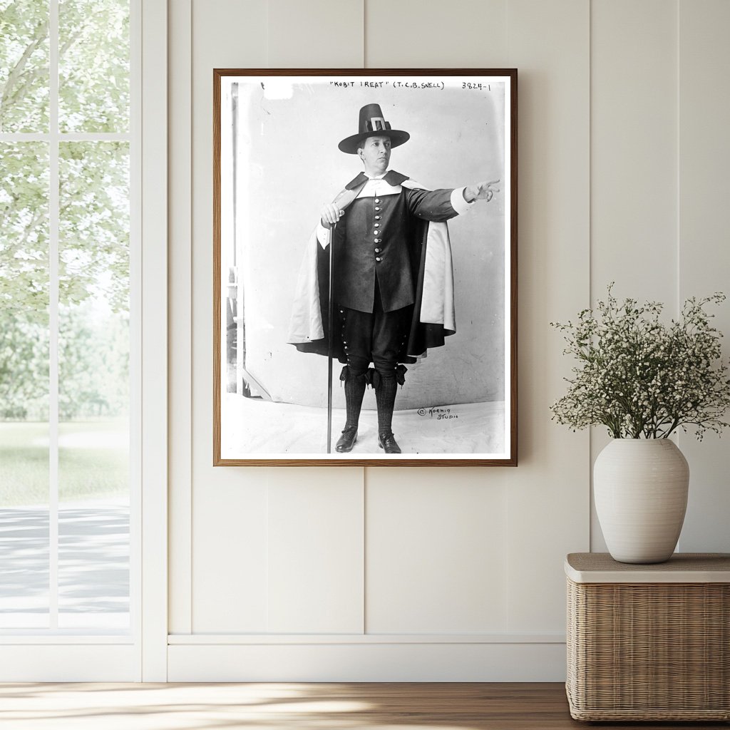Historic "Robt Treat" (T.C.B. Snell) Print, Vintage Art
