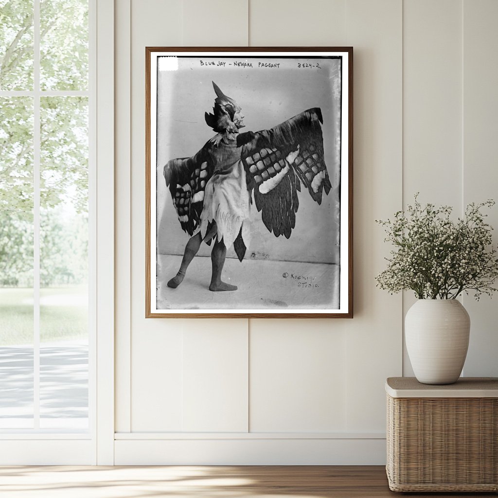 Historic Blue Jay - Newark Pageant Print, Vintage Art