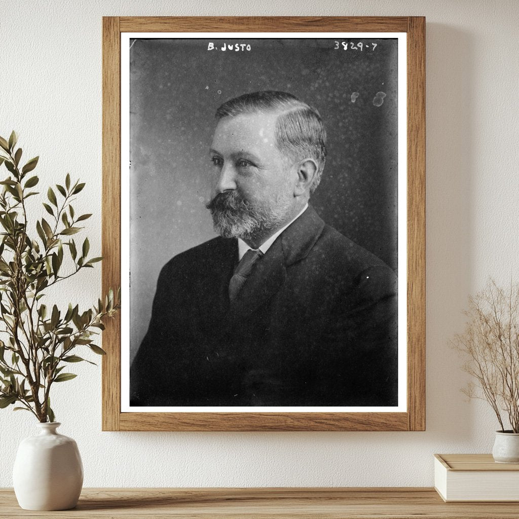 Historic B. Justo Print, Vintage Art