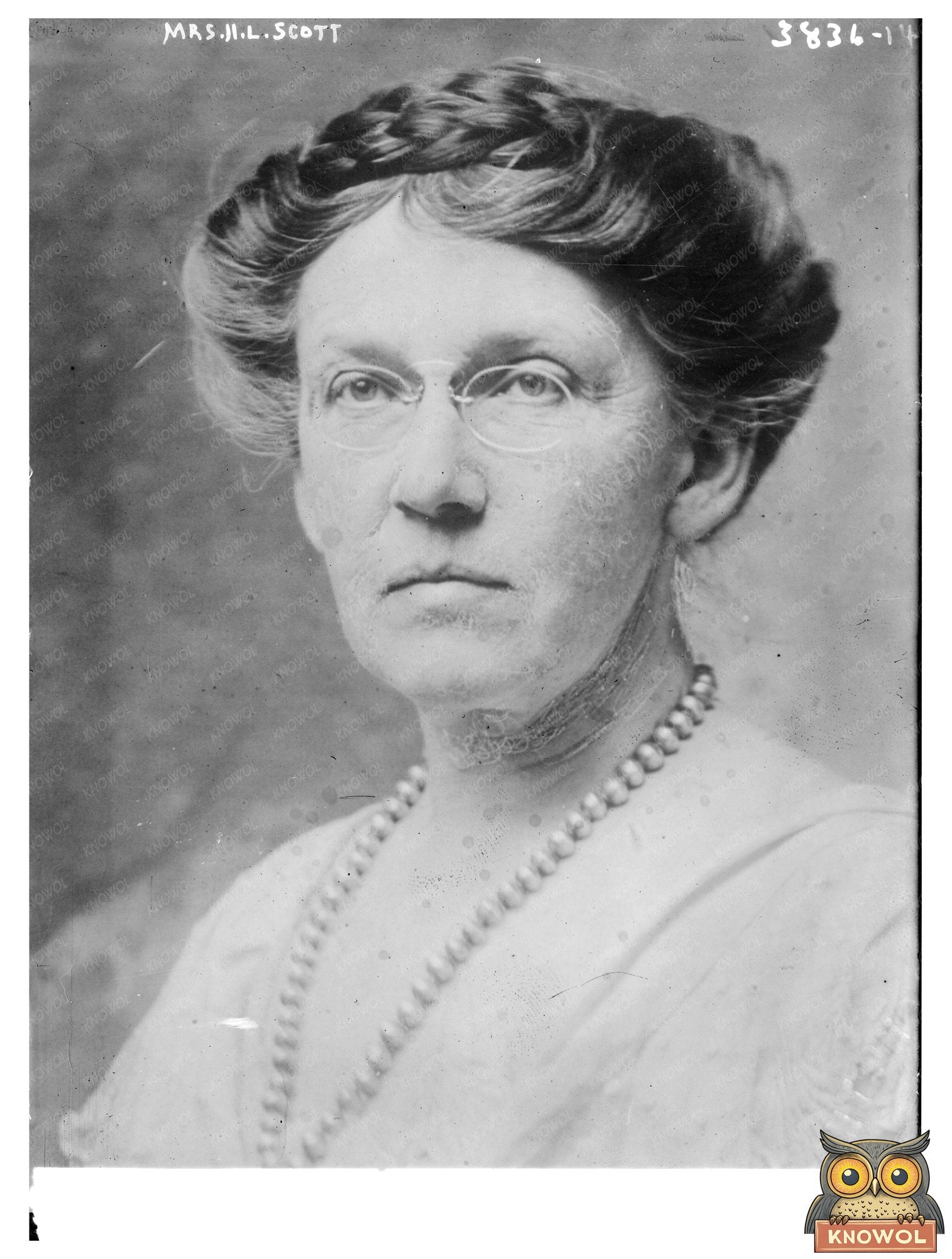 Historic Mrs. H.L. Scott Print, Vintage Art