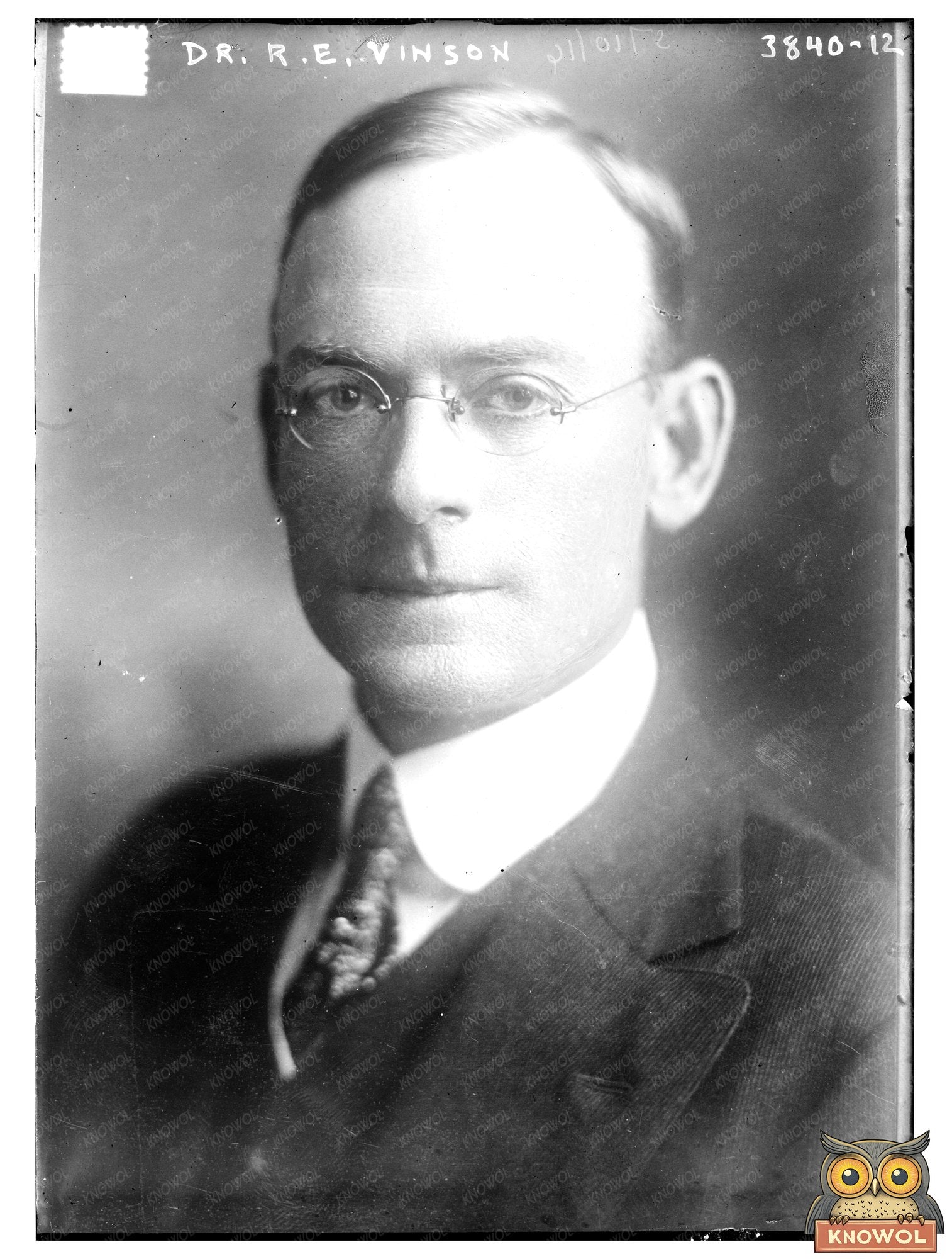 Historic Dr. R.E. Vinson Print, Vintage Art