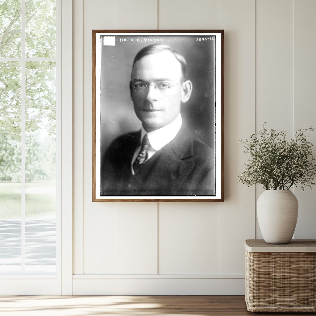 Historic Dr. R.E. Vinson Print, Vintage Art