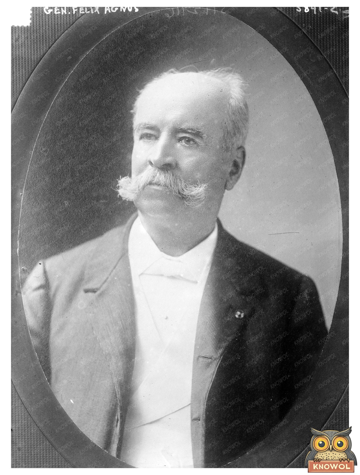 Historic Gen. Felix Agnus Print, Vintage Art