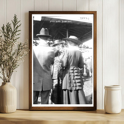 Mrs. Herb Harriman: Vintage 1910s Glass Negative Portrait