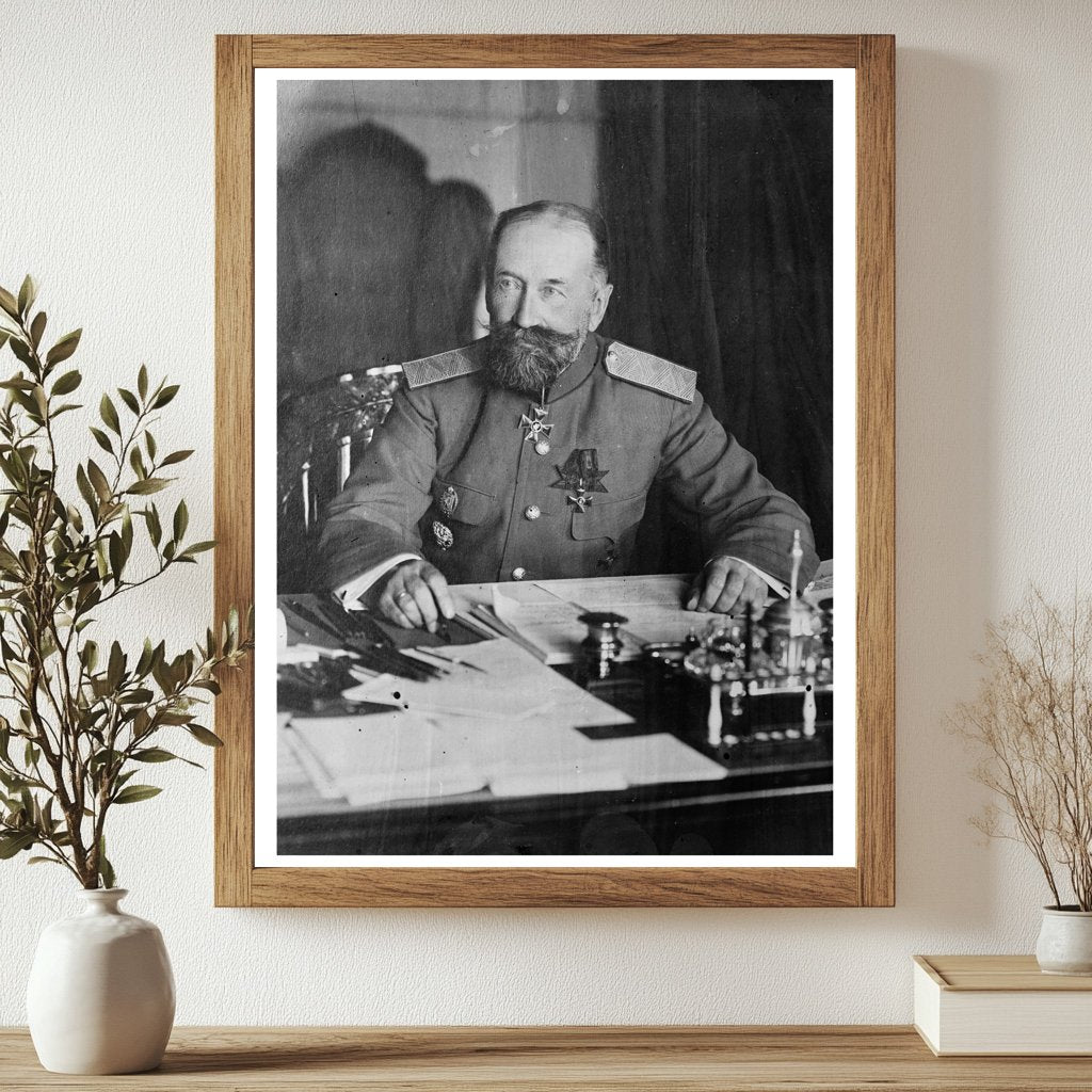 Historic Gen. Polivanoff, Minister of War Print, Vintage Art