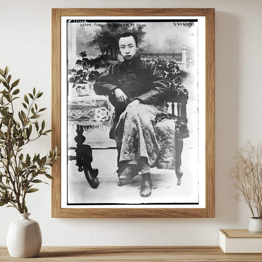 Historic Hsuan-Tung -- Ex-Emperor of China Print, Vintage Art