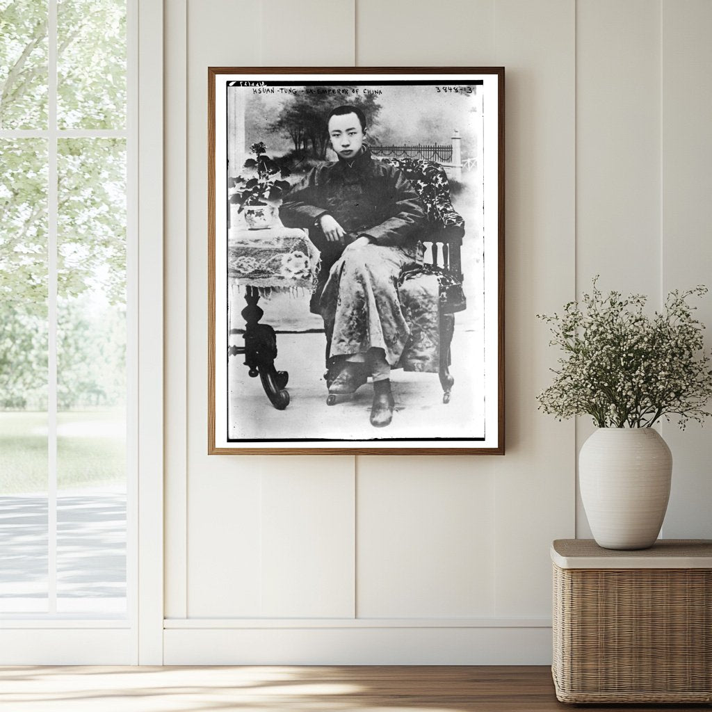 Historic Hsuan-Tung -- Ex-Emperor of China Print, Vintage Art