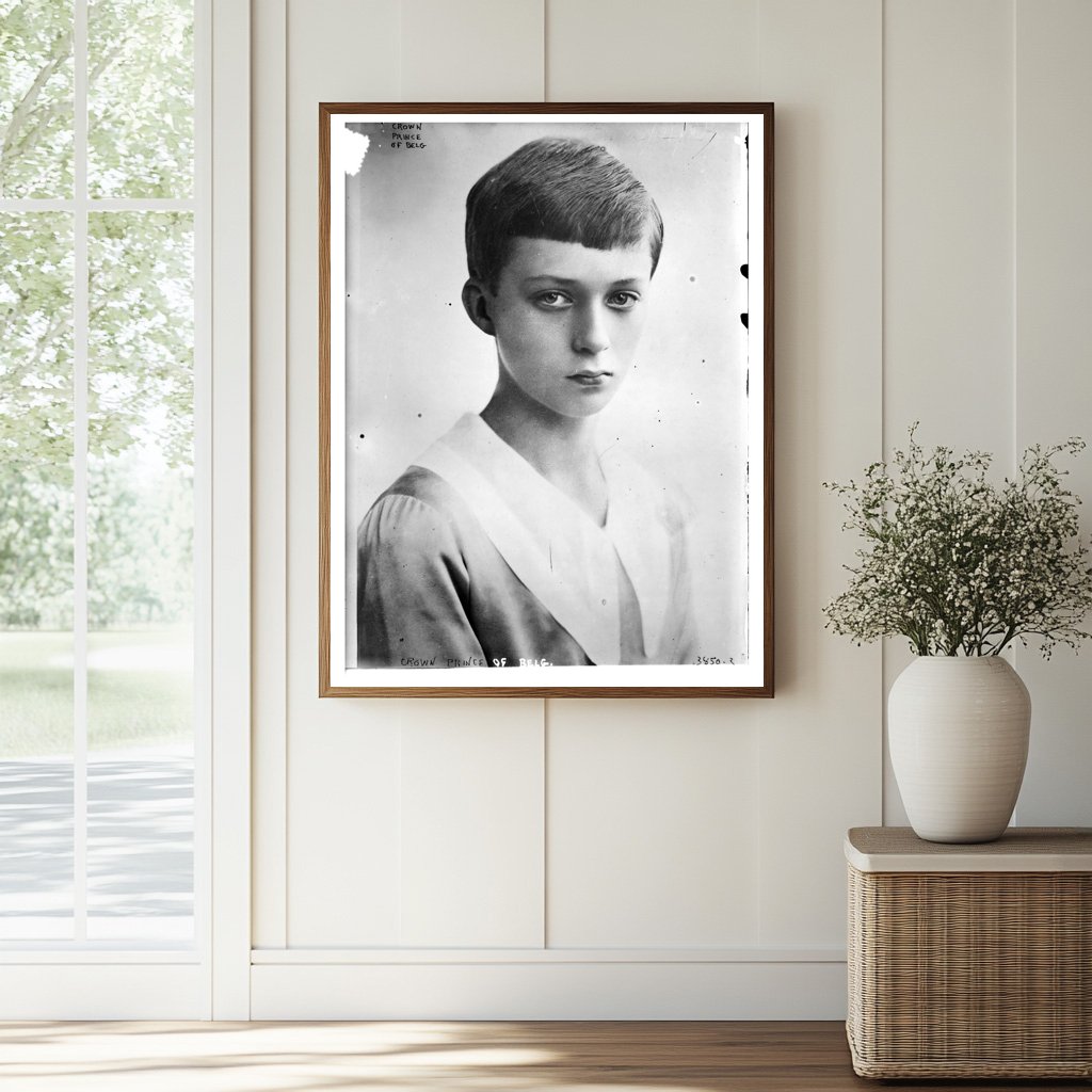 Historic Crown Prince of Belg. [i.e., Belgium] Print, Vintage Art