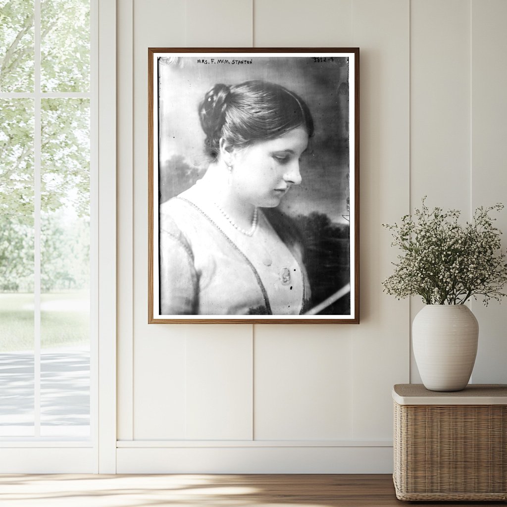 Historic Mrs. F. McM. Stanton Print, Vintage Art