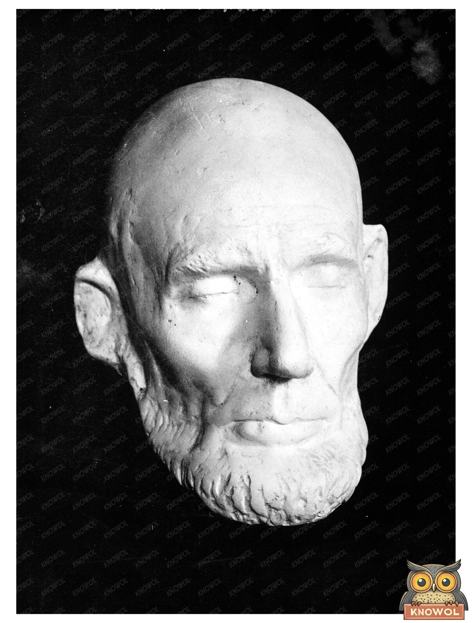 Historic Lincoln Life Mask Print, Vintage Art