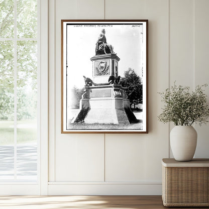 Historic Lincoln Monument, Philadelphia Print, Vintage Art