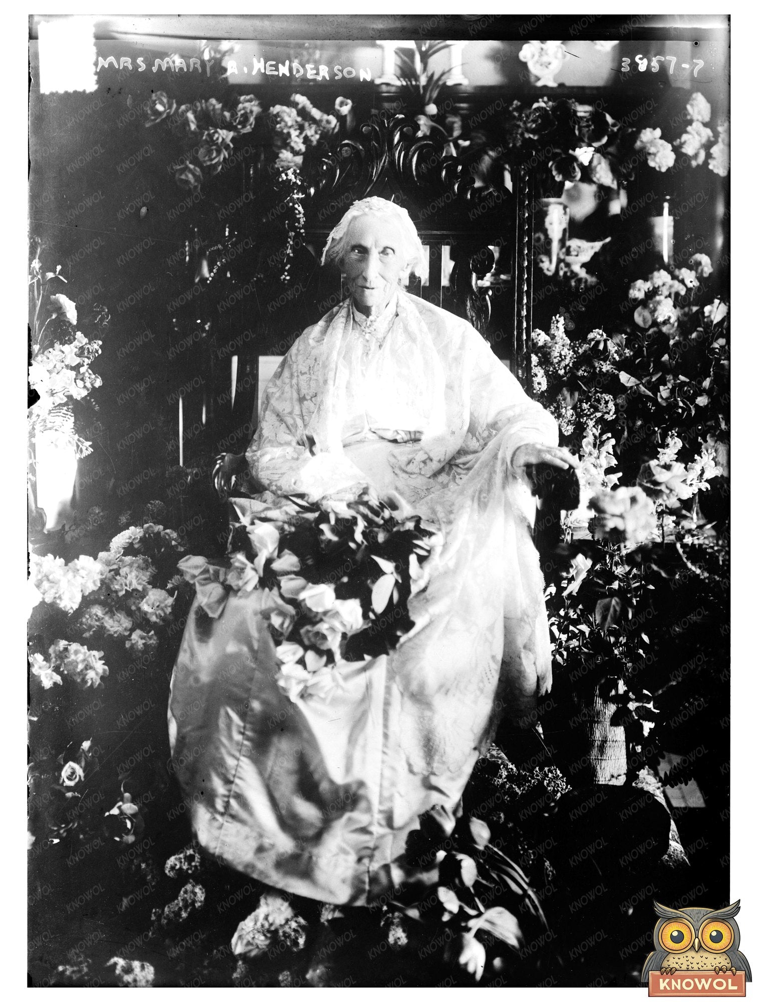 Historic Mrs. Mary A. Henderson Print, Vintage Art