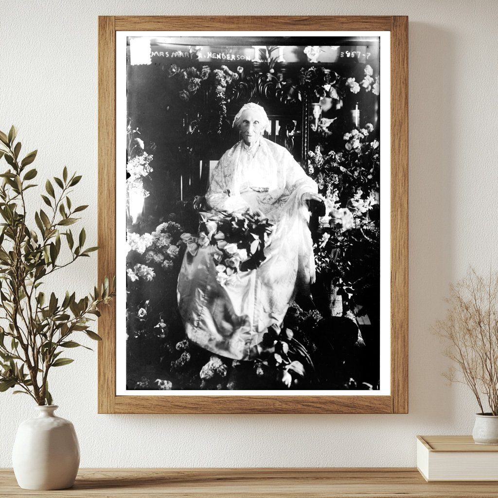 Historic Mrs. Mary A. Henderson Print, Vintage Art