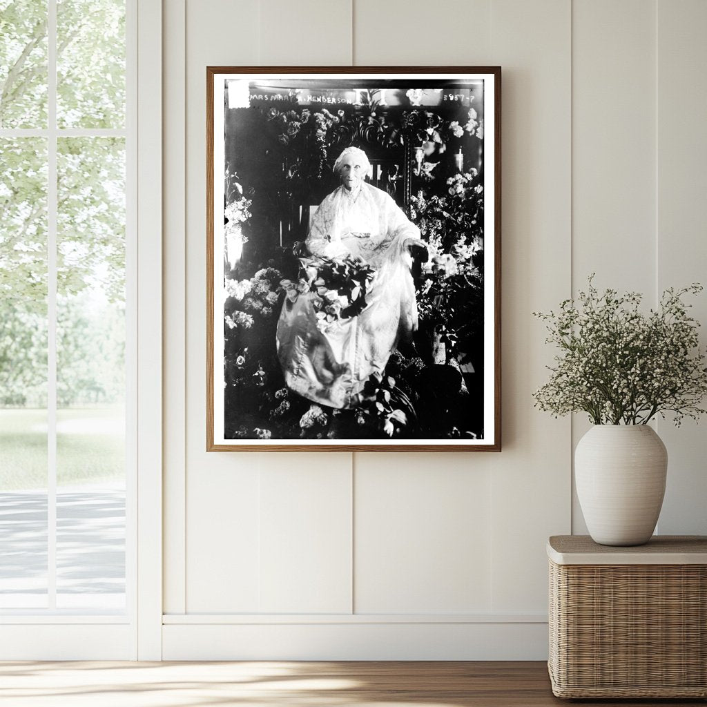 Historic Mrs. Mary A. Henderson Print, Vintage Art