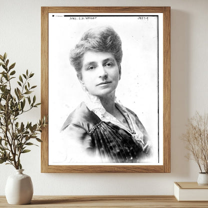 Historic Mrs. C.H. Wright Print, Vintage Art