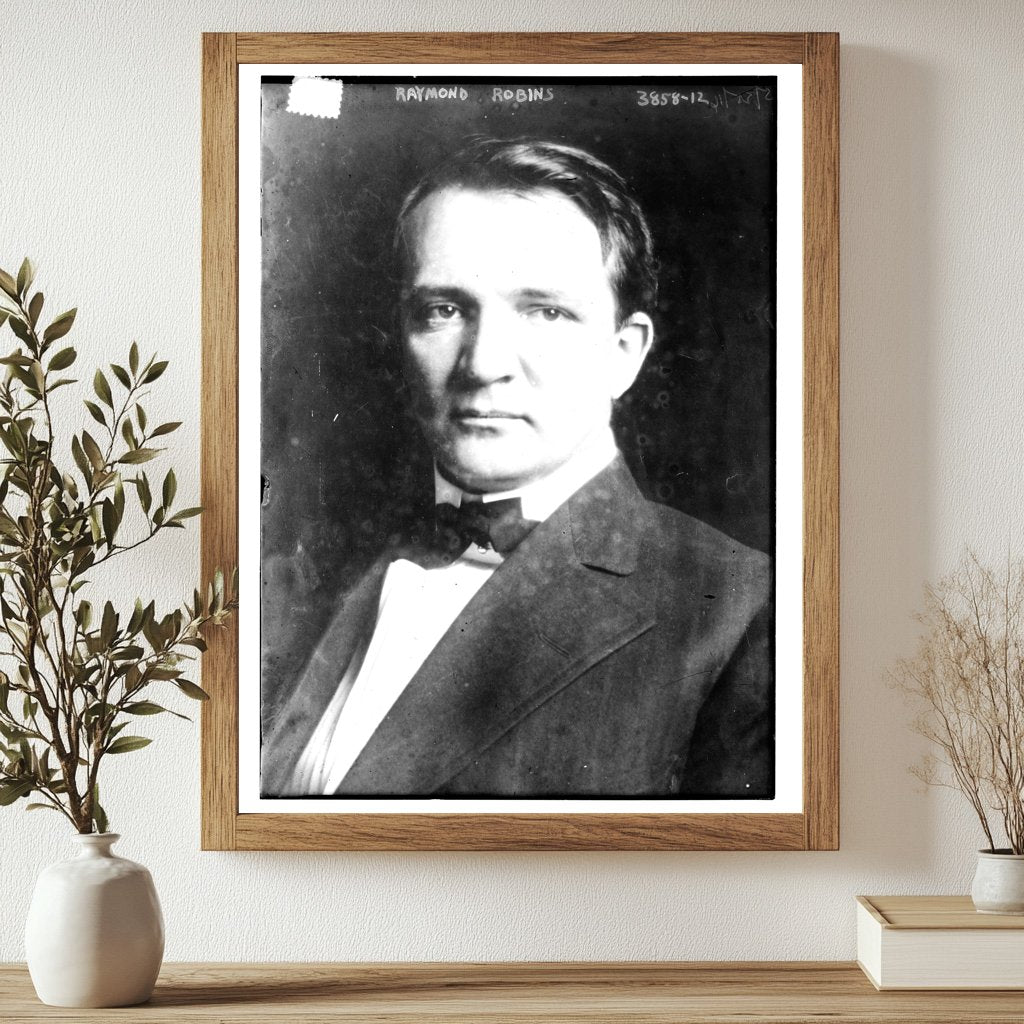 Historic Raymond Robins Print, Vintage Art