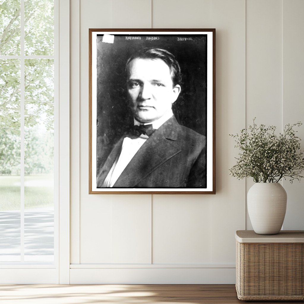 Historic Raymond Robins Print, Vintage Art