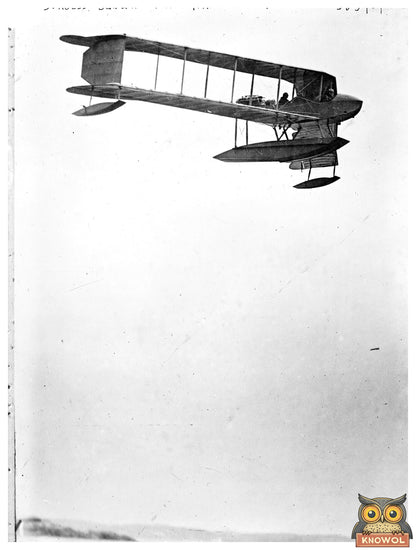Historic Burgess Seaplane for N.Y. Naval Militia Print, Vintage Art