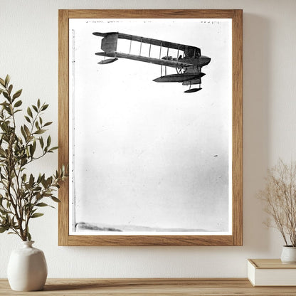Historic Burgess Seaplane for N.Y. Naval Militia Print, Vintage Art