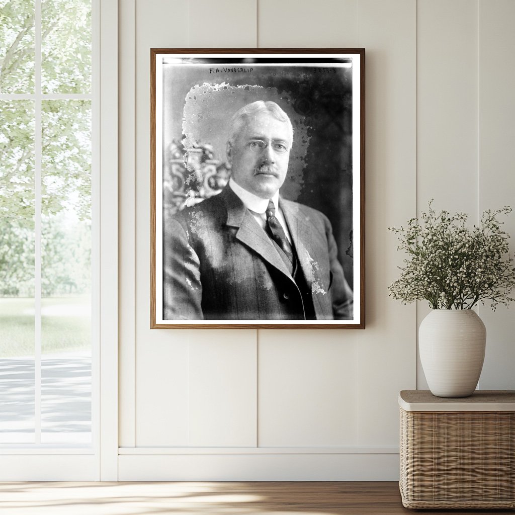 Historic F.A. Vanderlip Print, Vintage Art