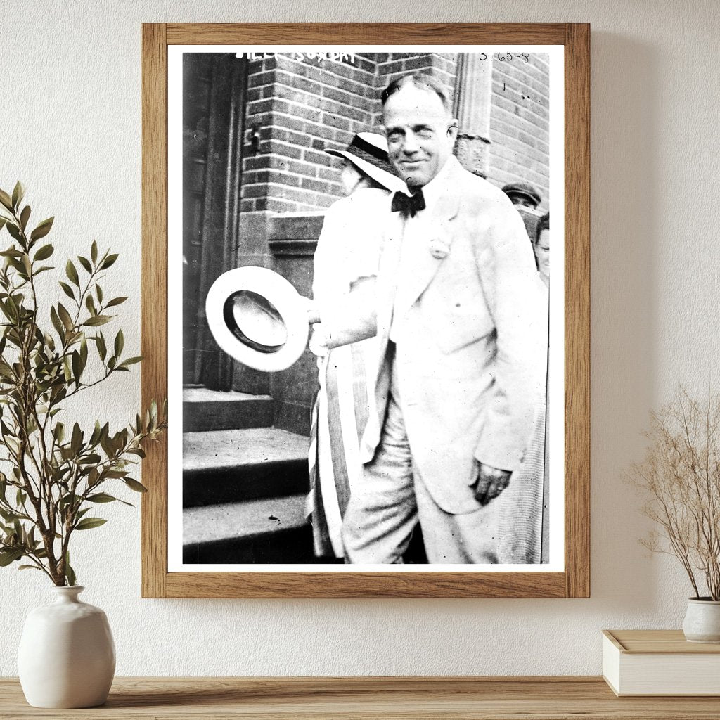 Historic Billy Sunday Print, Vintage Art
