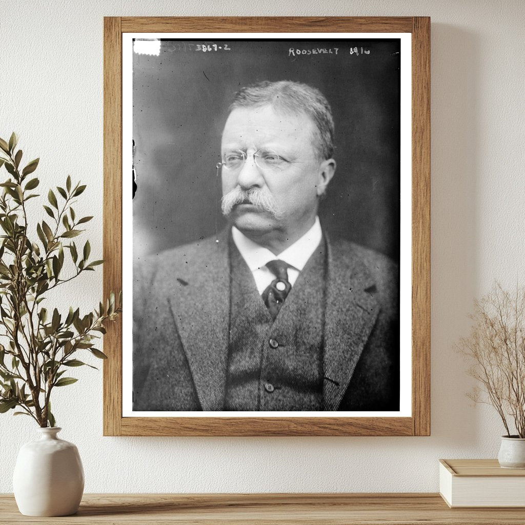 Historic Roosevelt [i.e., Theodore Roosevelt] Print, Vintage Art