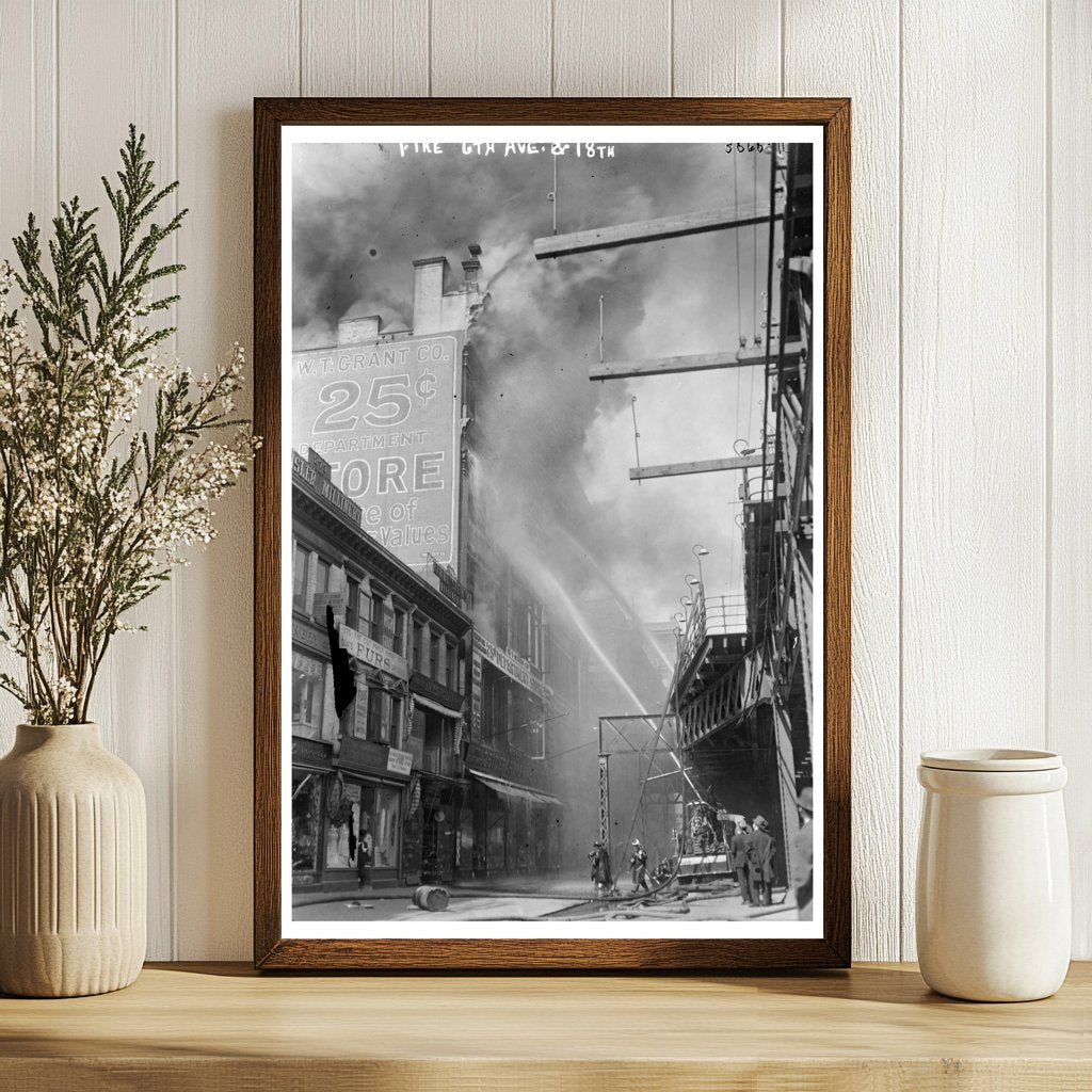 Historic 1916 Fire on 6th Ave & 18th St Scene