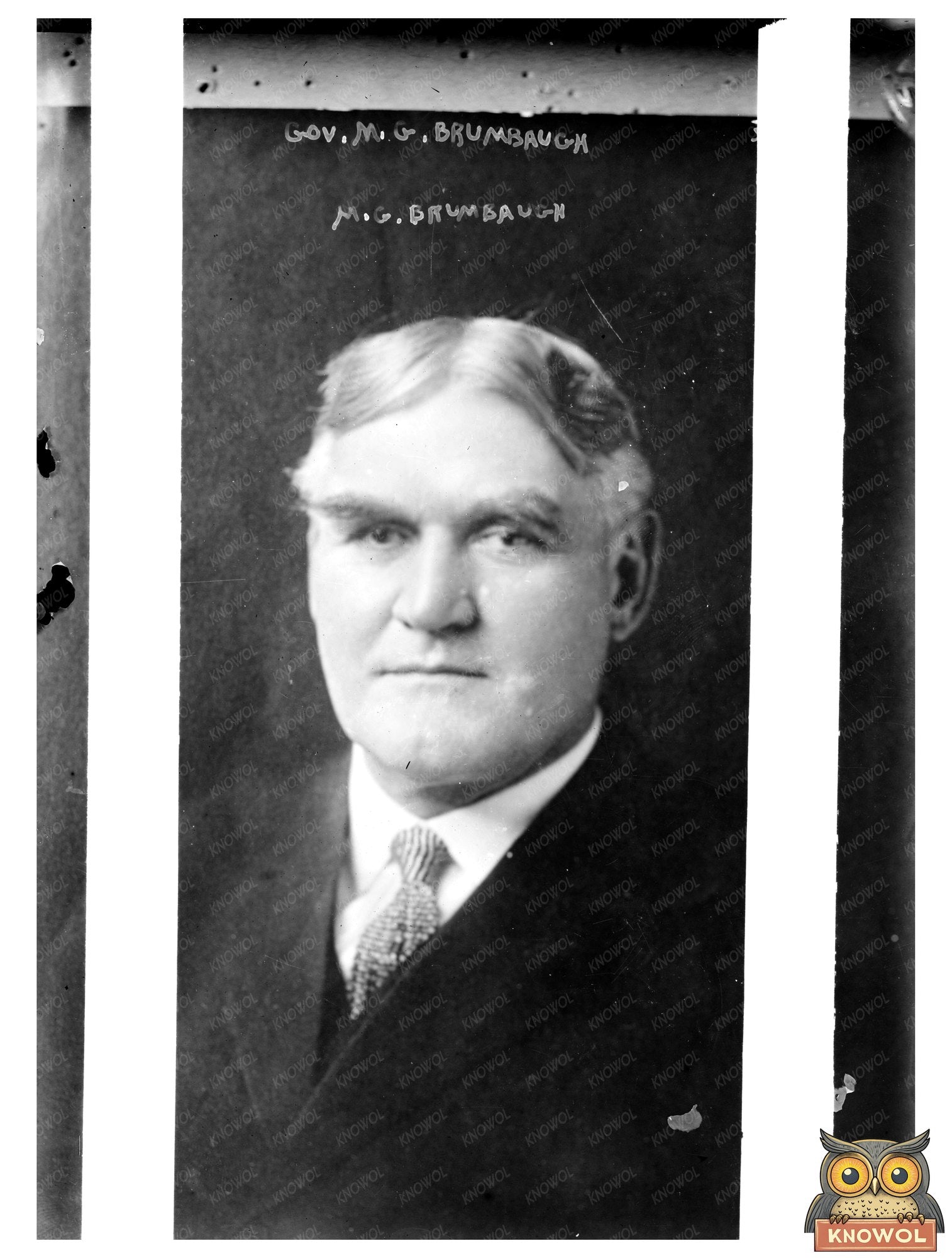 Historic Gov. M.G. Brumbaugh Print, Vintage Art